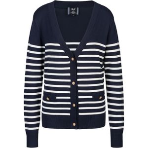 19V69 ITALIA - Gebreid Vest - Navy/Wit - Fulvia