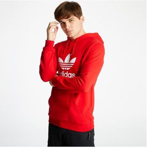 Adidas Originals Trefoil Herenhoodie In Rood - Maat M
