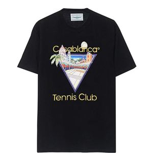 Casablanca Tennis Club T-shirt met iconenprint in zwart
