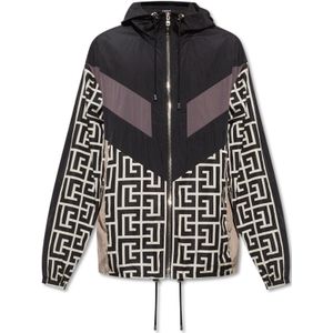 Balmain - Windbreaker Jas - Zwart en Beige - Heren