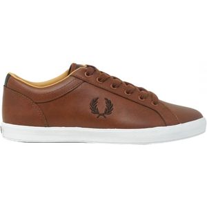 Fred Perry Baseline Leather Tan Trainers - Maat 39