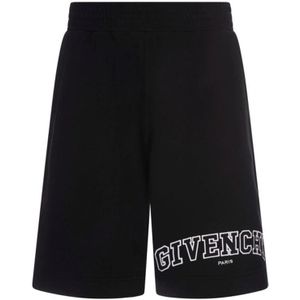 Geborduurde katoenen short van Givenchy College-logo in zwart