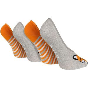 Wildfeet - Dames 4 Paar Bed Sokken | Grappige Onzichtbare Sokken met Hiel Grip - Vos