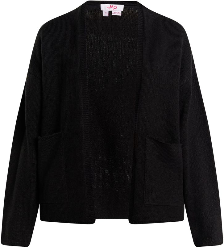 myMo - Gebreid Vest - Zwart - Zacht Garen - Casual Uiterstraling