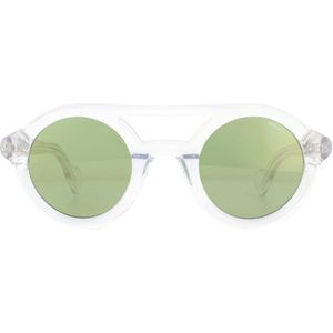 Moncler Zonnebril ML0014 27Q Crystal Groen Mirror | Sunglasses