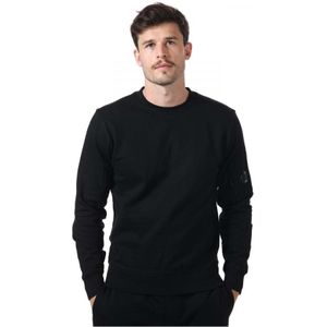 CP Company Diagonal Raised Fleece-sweatshirt voor heren in zwart