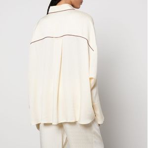 Damesslaaphemd Pastelle Oversized Jaccard in Off-White