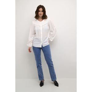 Blouse met lange mouwen Regular fit Chalk white