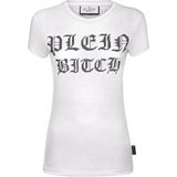Philipp Plein - Slim Fit Gothic T-Shirt - Wit - Dames - Katoen