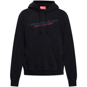 Diesel Heren Industry Denim Division Hoodie (Zwart)