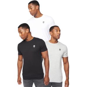 Henleys Heren Myer T-Shirt (Set van 3) (Veelkleurig)