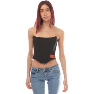 Heron Preston Dames/Dames Corset Top met rits (Zwart)