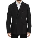 Dubbele Breasted Blazer van Gestructureerde Wol