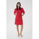 Jurk - Casual Fit - Rood - Boven de Knie - Korte Mouwen