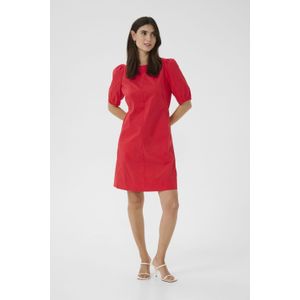 Jurk - Casual Fit - Rood - Boven de Knie - Korte Mouwen