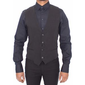 Dolce & Gabbana Zwarte Wol Formele Dress Vest Gilet Jas