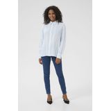 Overhemd met lang mouwen Loose fit Chalk/Soft Chambray Stripe white blue