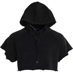 Dolce Gabbana - Short Sleeve Hooded T-shirt - Zwart - Katoen