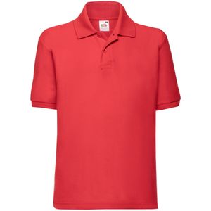 Fruit of the Loom Kinder/Kinder 65/35 Effen Piqué Poloshirt (Rood)