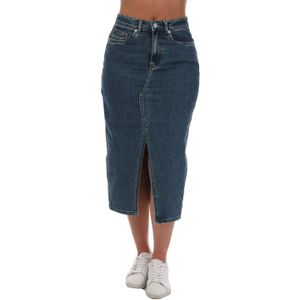Only Dames/Dames Siri Denim Midi Rok (Denim)