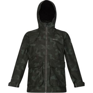 Regatta Kinder/Kids Salman Camo Geïsoleerd Waterdicht Jasje (Donkere Khaki) - Maat 14J / 164cm