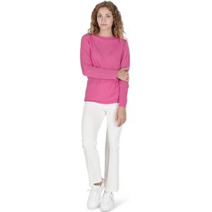 Crown Of Edinburgh Cashmere Dames Trui Met Boothals Coe 0025 Fuschia