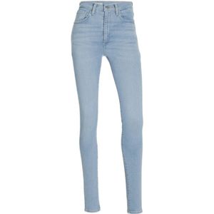 Levi's Mile High high waist super skinny jeans light indigo worn in
