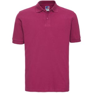 Russell Heren Klassiek Piqué Katoenen Polo Shirt (Fuchsia)