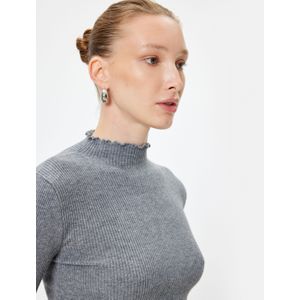 Koton - Trui - Grijs - Normale Pasvorm - Lange Mouw