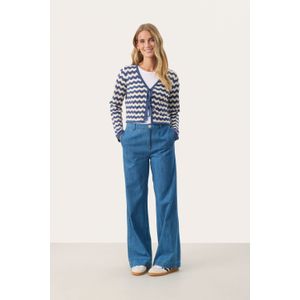 Vest Slim fit blue white