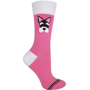 Nieuwigheid katoenen sokken met katten- en hondenpatroon - Scotty Dog