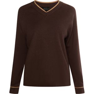 Dreimaster Gebreide trui Dames Donkerbruin zand