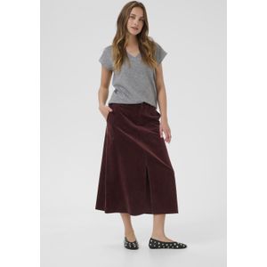 CULTURE - CUKlay - Rok - Donkerbruin - 3/4 Lengte - Corduroy