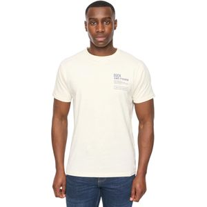Duck and Cover Heren Seamtext T-Shirt (Off White)