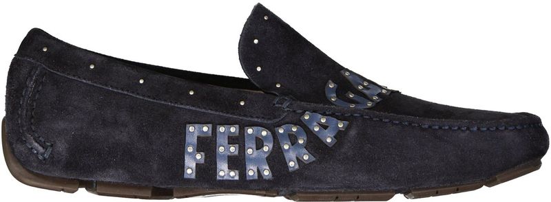 Salvatore Ferragamo - Blauwe Loafer Schoenen - Leer