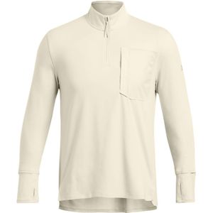 Under Armour - Trail Run Quarter Zip Top - Crème - Hardloopkleding