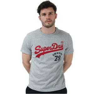 Superdry Vintage Interested T-shirt met logo voor heren, grijs