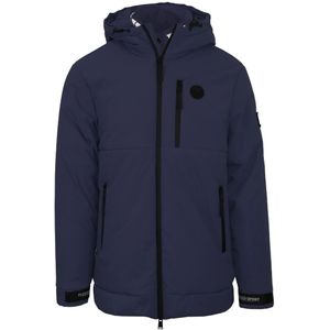 Plein Sport - UPPS09E - Gewatteerde Jas - Navy Blue - Met Capuchon