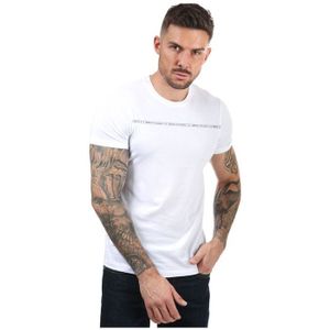 Armani Exchange Logo T-Shirt voor heren in white