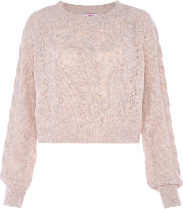 Mymo - Jumper - Wit Melange - Dames - Gebreide Trui