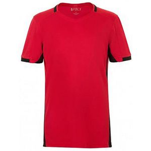 SOLS Kinderen/Kinderen Classico Contrast Korte Mouwen Voetbal T-Shirt (Rood/zwart)