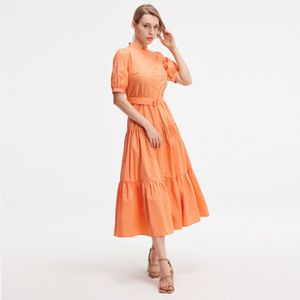 Katoenen shirtjurk met toegevoegde riem