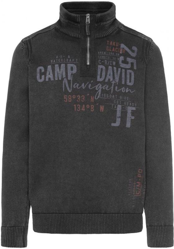 Camp David - Jersey - Gebreide Trui - Stone-washed - Heren