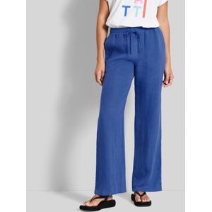 Pantalon - Pruim - 100% Linnen - Steekzakken en Elastiek