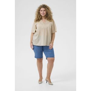 Blouse met korte mouwen Regular fit Feather Gray beige