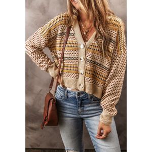 Fair Isle Breipullover Korte Cardigan Trui