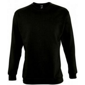 SOLS Heren Supreme Plain Cotton Rich Sweatshirt (Zwart)