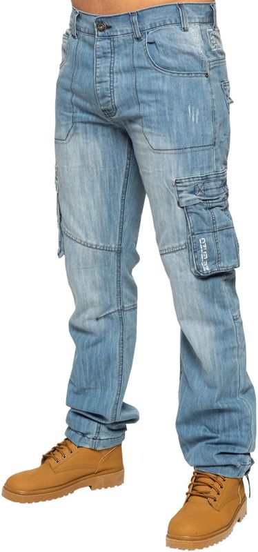 Enzo - Combat Denim Jeans - Lichtblauw - Heren