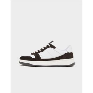 Men's Unlike Humans Low Emossed Suede Trainers In White - Maat 45