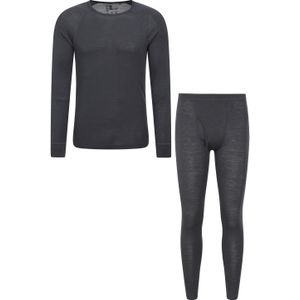 Mountain Warehouse Heren Merino Wol Thermische Basislagen Set (Donkergrijs)